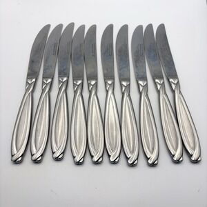 10 Hampton‎ Silversmiths CONCORDE Dinner Knife's Stainless Steel Flatware 18/8